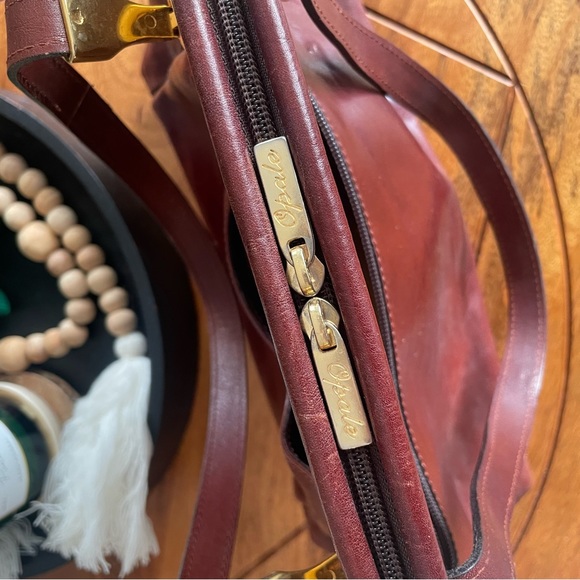Vintage Opale Italian bag in congnac - Picture 6 of 9